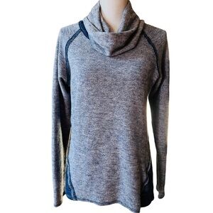 KUHL WOMENS PULLOVER NOVA COWL NECK BLUE SWEATER SIZE LARGE